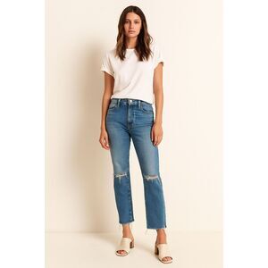 Mother Denim Blue Rascal Ankle Chew Jeans   Women's Size 30